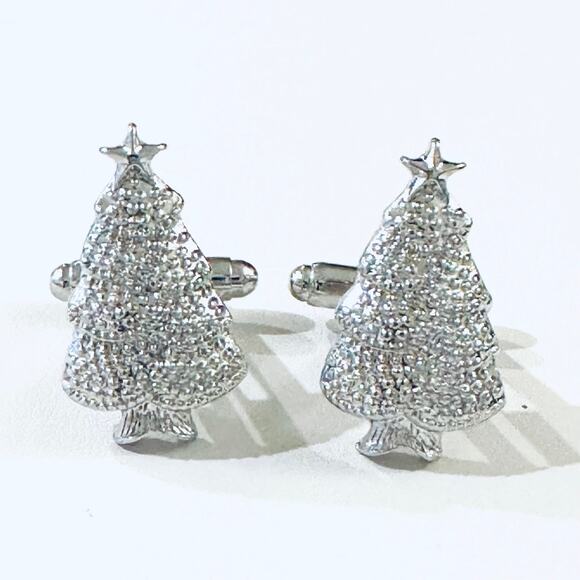 Christmas Tree Cufflinks - Picture 2 of 2